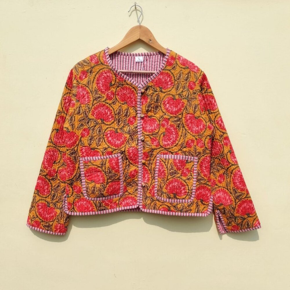NWOT Handmade Reversible Quilted Jacket